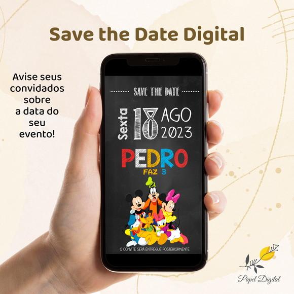 Save The Date Digital Mickey Modelo 3