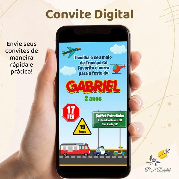 Convite Digital Meios de Transportes