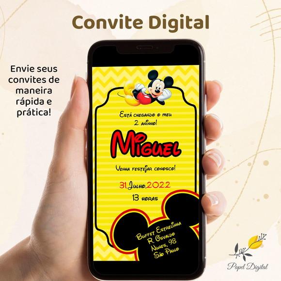 Convite Digital Mickey Modelo 5