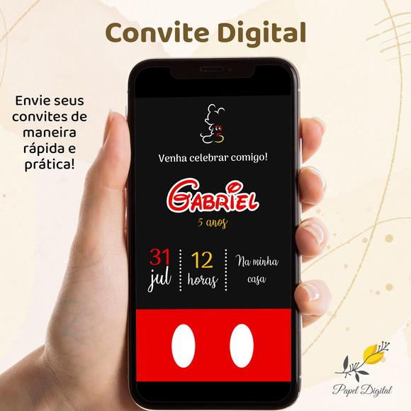 Convite Digital Mickey Modelo 6