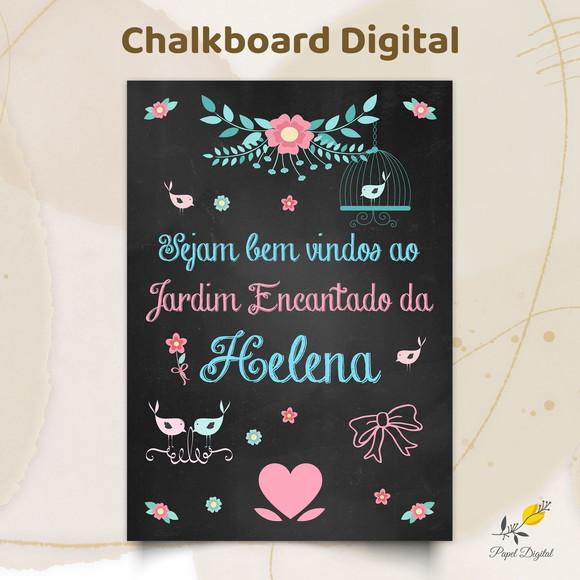 Chalkboard Digital Jardim Modelo 4