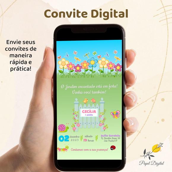 Convite Digital Jardim Modelo 9