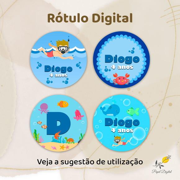 Kit Digital Fundo do Mar Modelo 1