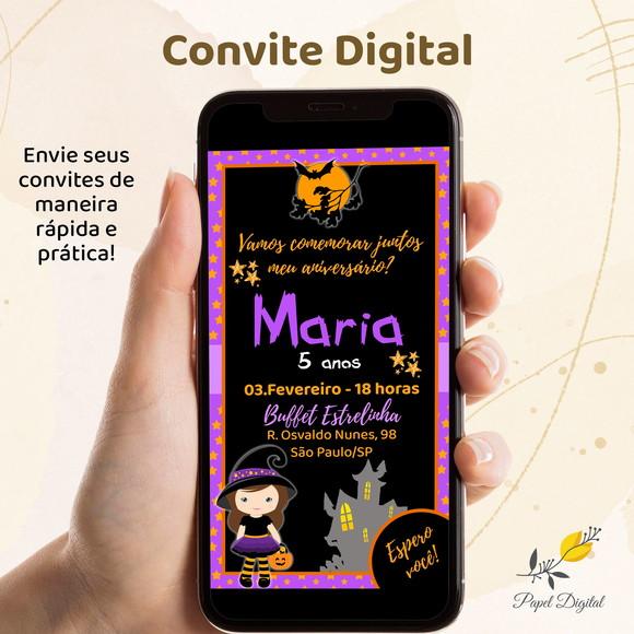 Convite Digital Halloween Modelo 1