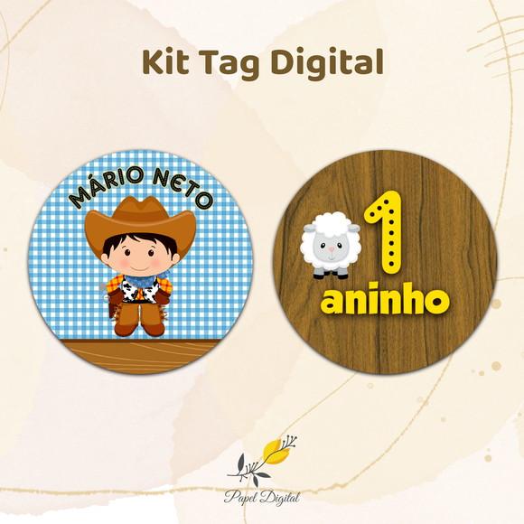 Kit Digital Tags Fazendinha Modelo 3