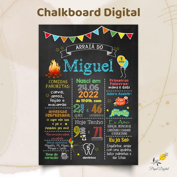 Chalkboard Digital Festa Junina Modelo 1