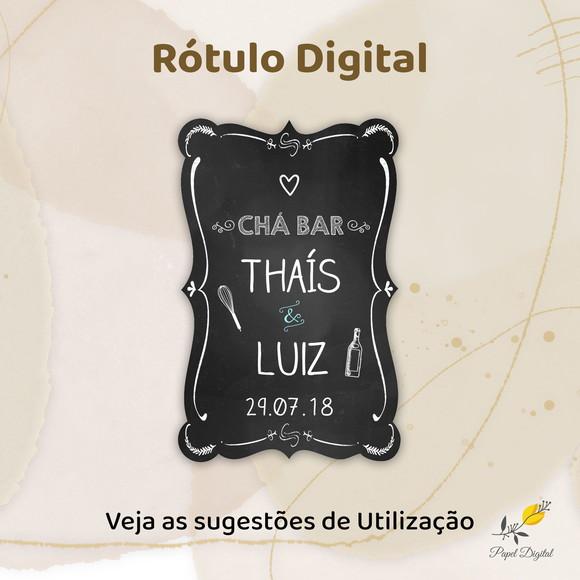 Rótulo Digital Chá Bar