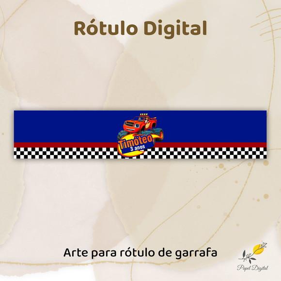 Rótulo Digital Blaze And The Monster Machines (água Mod.2)