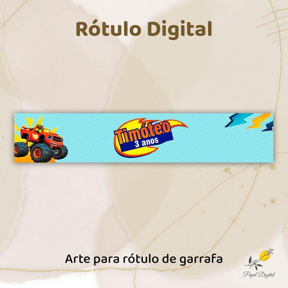Rótulo Digital Blaze And The Monster Machines (água Mod.1)
