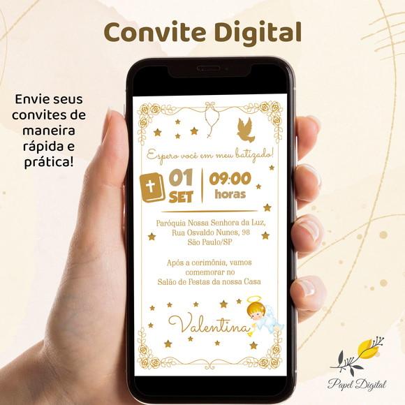 Convite Digital Batizado Modelo 8