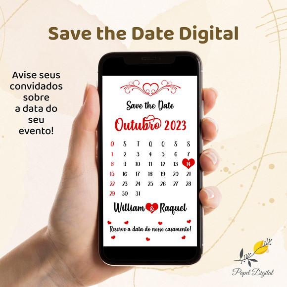 Save The Date Digital Casamento Modelo 2