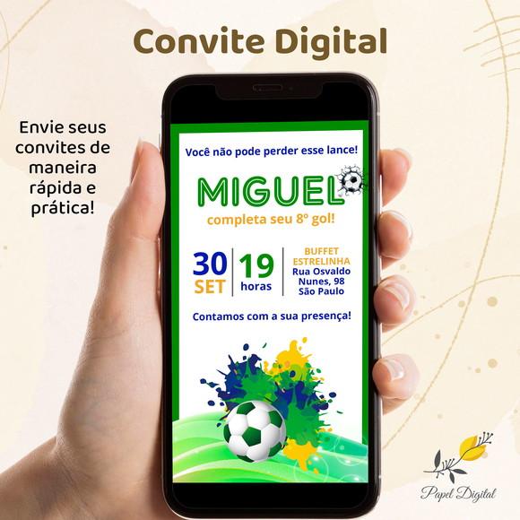 Convite Digital Futebol Modelo 2