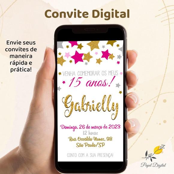 Convite Digital 15 Anos Modelo 1