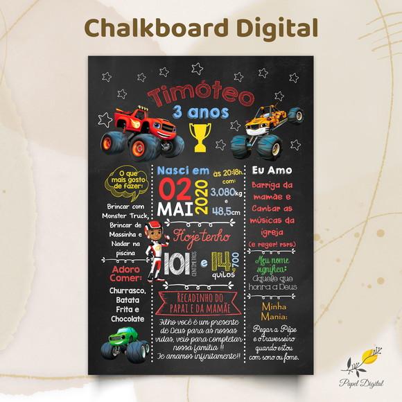 Chalkboard Digita Blaze And The Monster Machines