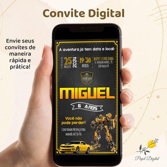 Convite Digital Transformers Modelo 1