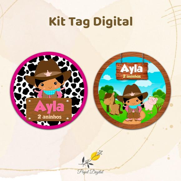 Kit Digital Tags Fazendinha Modelo 2