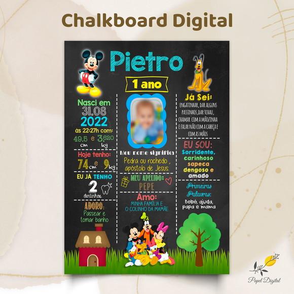 Chalkboard Digital Mickey Modelo 7