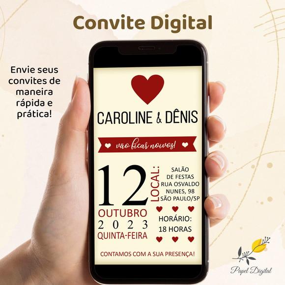 Convite Digital Noivado Modelo 5