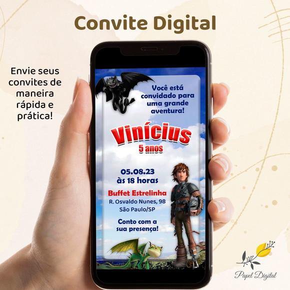 Convite Digital Como Treinar Seu Dragão