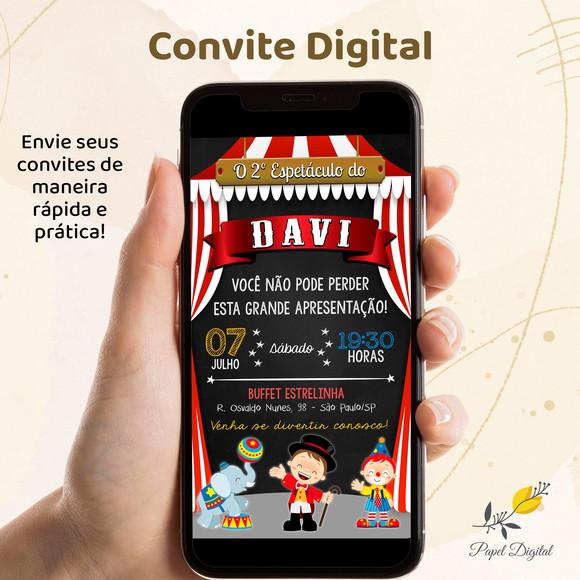 Convite Digital Circo Modelo 2