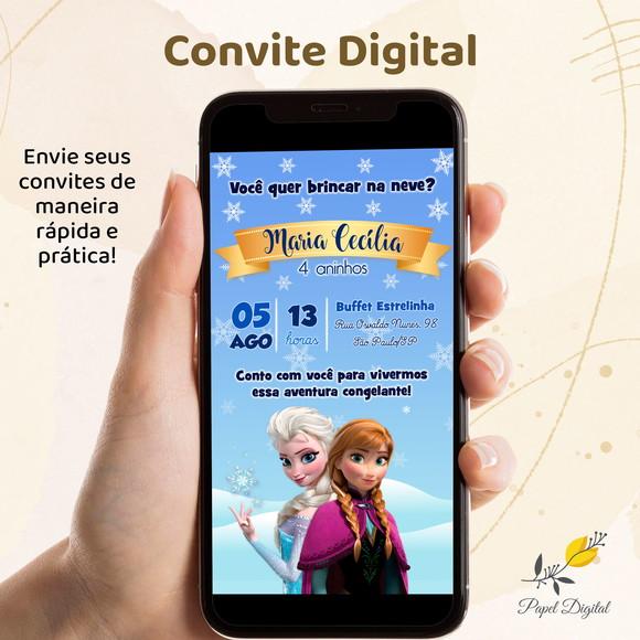 Convite Digital Frozen Modelo 2