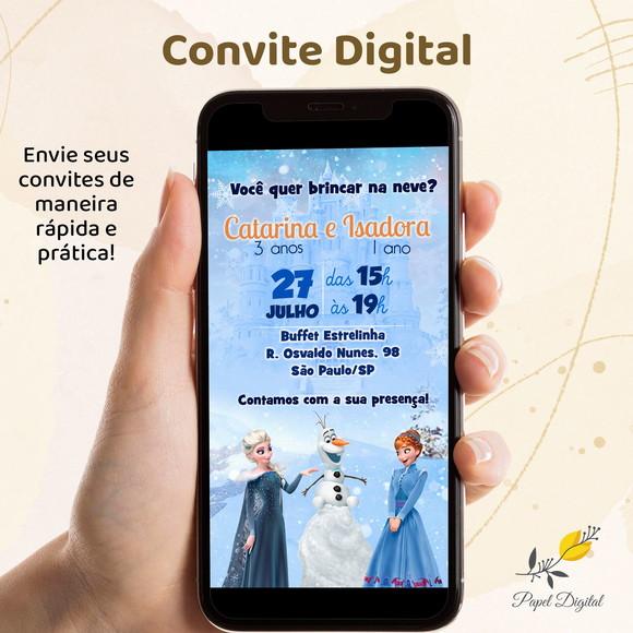 Convite Digital Frozen Modelo 3