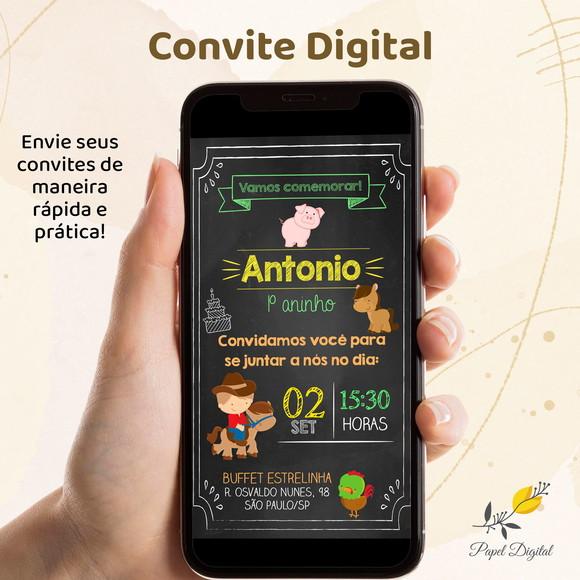 Convite Digital Fazendinha Modelo 4