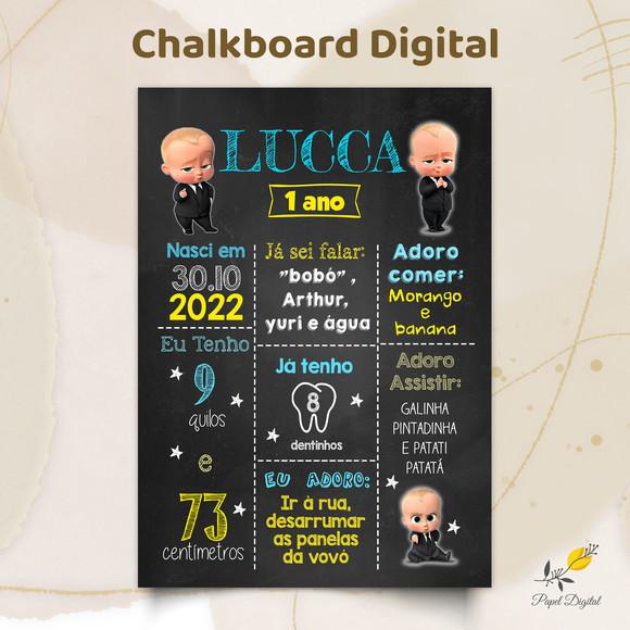 Chalkboard Digital Poderoso Chefinho Modelo 2