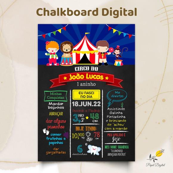 Chalkboard Digital Circo Modelo 4