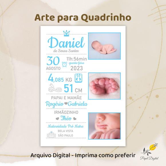 Arte Informações do Bebê Modelo 7