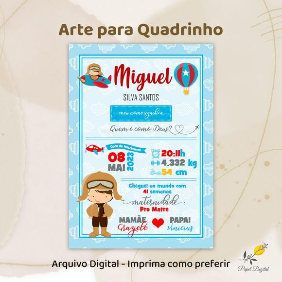 Arte Informações do Bebê Modelo 8