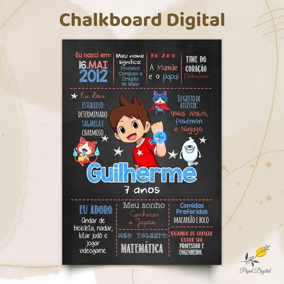 Chalkboard Digital Yo Kai Watch