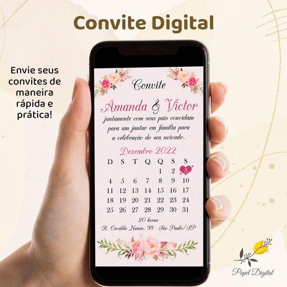 Convite Digital Noivado Modelo 6