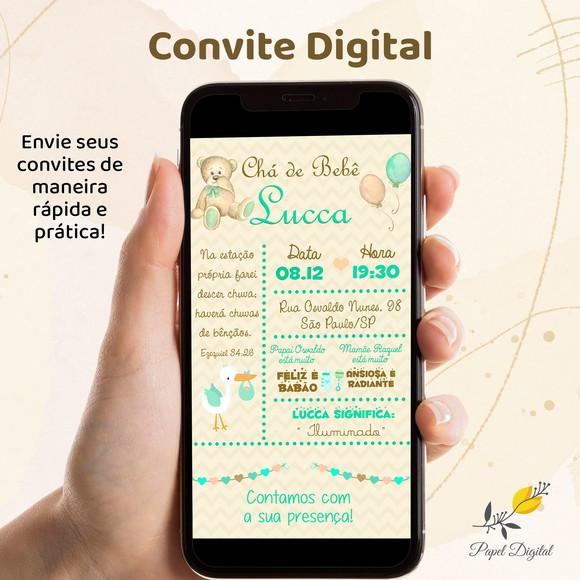 Convite Digital Chá de Bebê Modelo 8