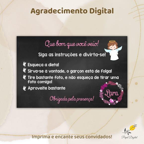 Agradecimento Digital Batizado Modelo 1