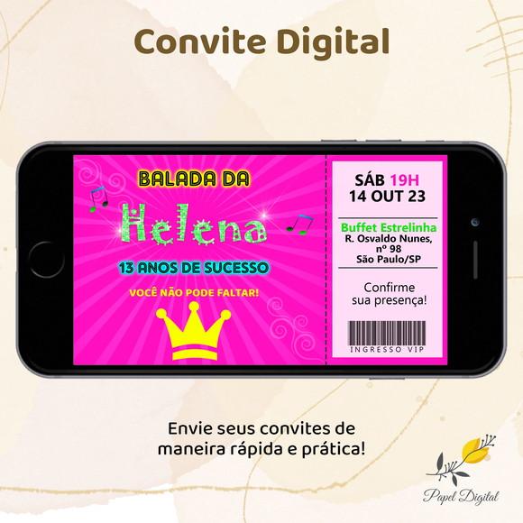 Convite Digital Neon Modelo 5