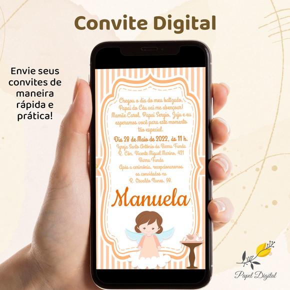 Convite Digital Batizado Modelo 6