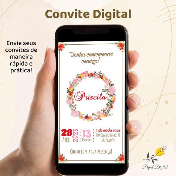 Convite Digital Aniversário Modelo 6
