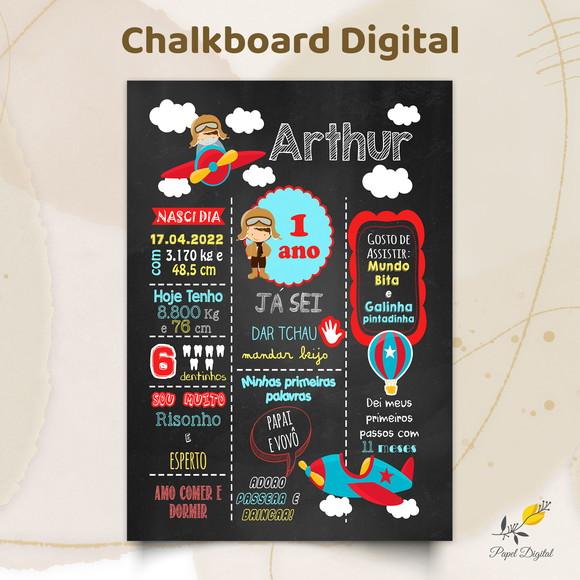 Chalkboard Digital Aviador Modelo 1