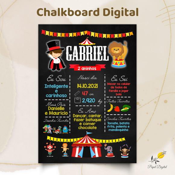 Chalkboard Digital Circo Modelo 3