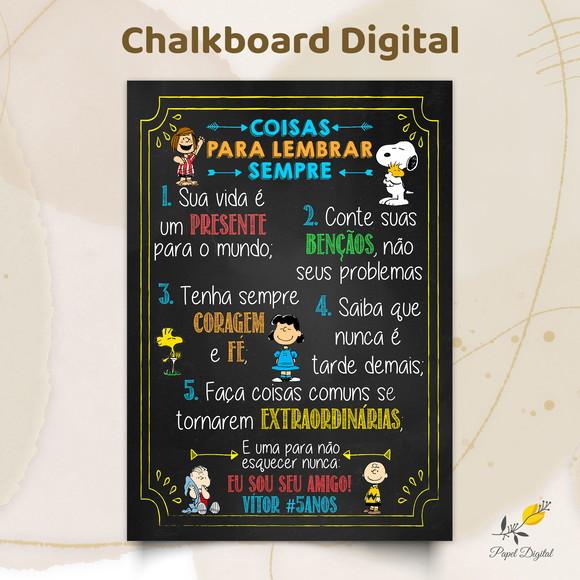 Chalkboard Digital Snoopy Modelo 3