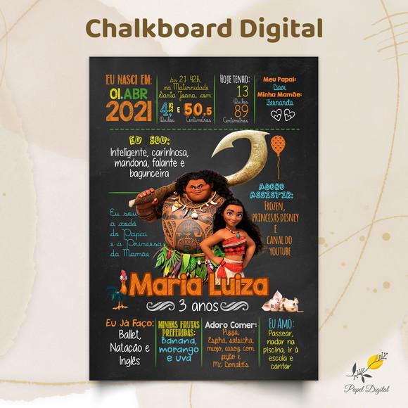 Chalkboard Digital Moana Modelo 2