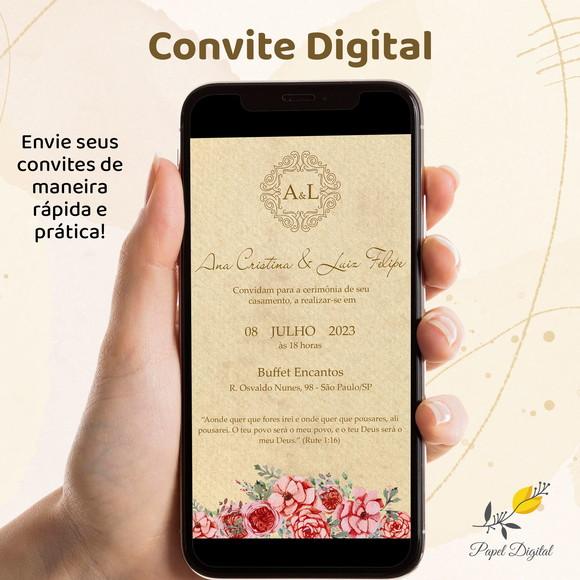 Convite Digital Casamento Modelo 4