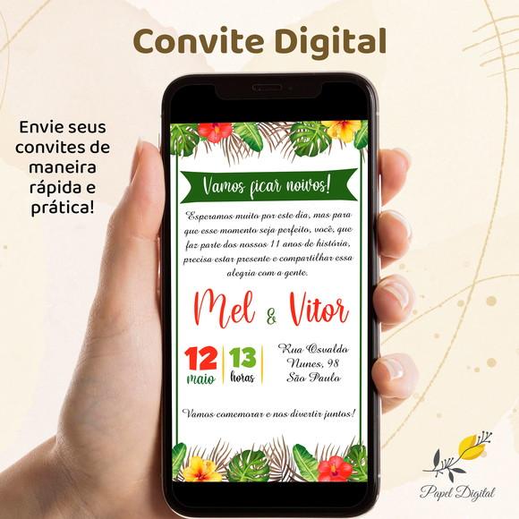 Convite Digital Noivado Modelo 4