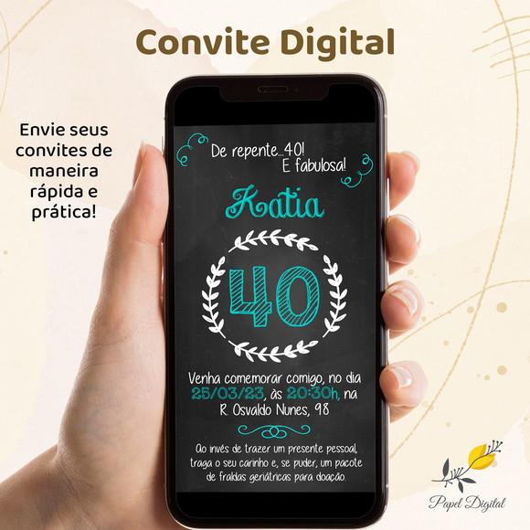 Convite Digital Aniversário Modelo 3