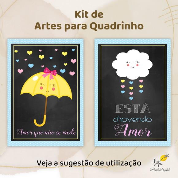 Kit Digital Quadrinhos Chuva de Amor