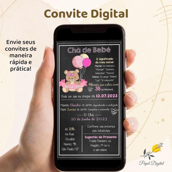 Convite Digital Chá de Bebê Modelo 5