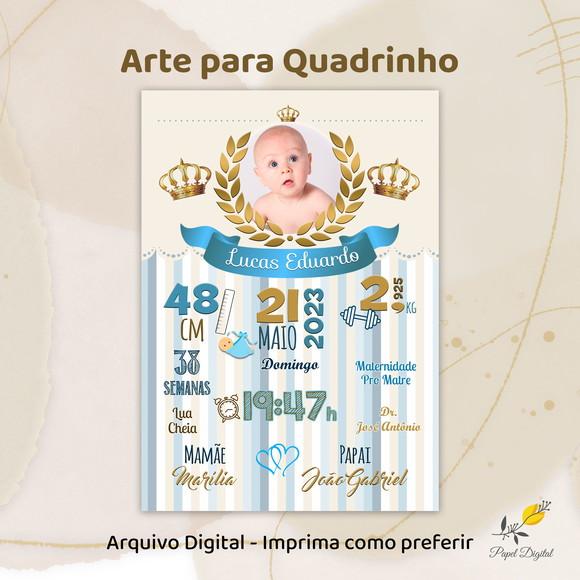 Arte Informações do Bebê Modelo 6