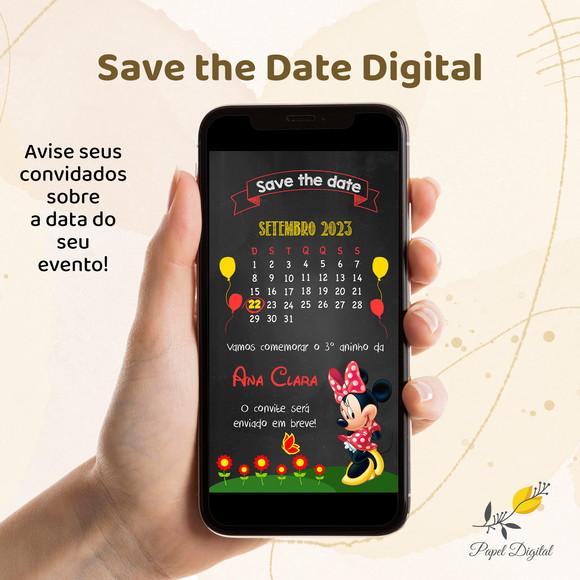 Save The Date Digital Minnie Modelo 2