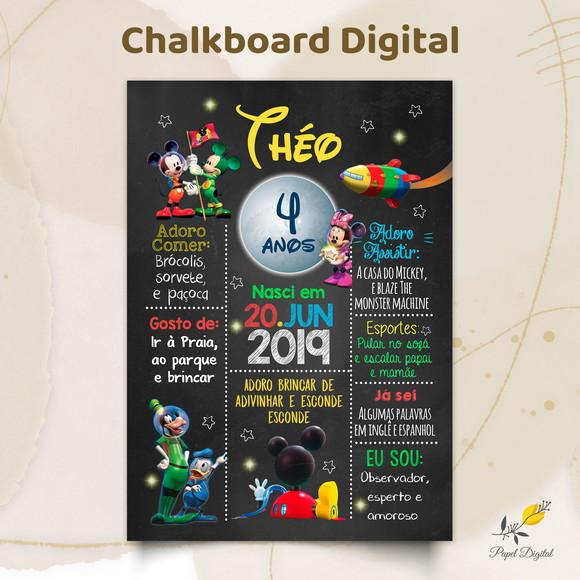 Chalkboard Digital Mickey Modelo 8